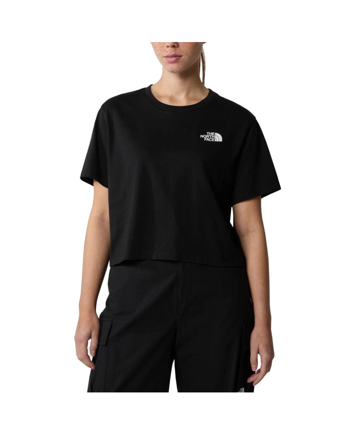 The North Face Damski T-shirt W Simple Dome Cropped NF0A87U4JK3 Czarny | Sklep Monotox