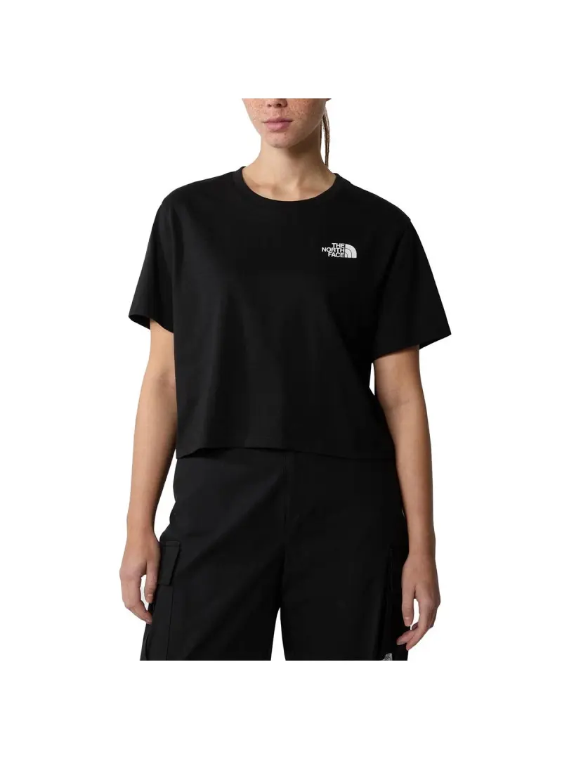 The North Face Damski T-shirt W Simple Dome Cropped NF0A87U4JK3 Czarny | Sklep Monotox