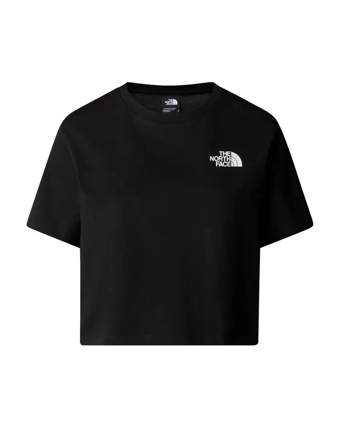 The North Face Damski T-shirt W Simple Dome Cropped NF0A87U4JK3 Czarny | Sklep Monotox