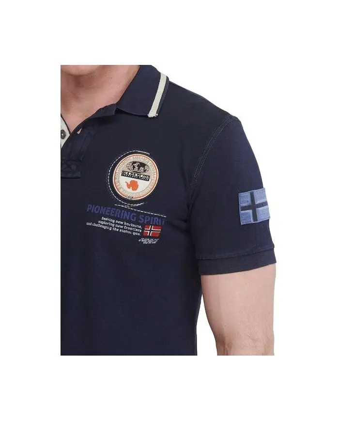 Napapijri Męskie Polo Gandy 3 NP0A4G2J176 Granatowy | Sklep Monotox