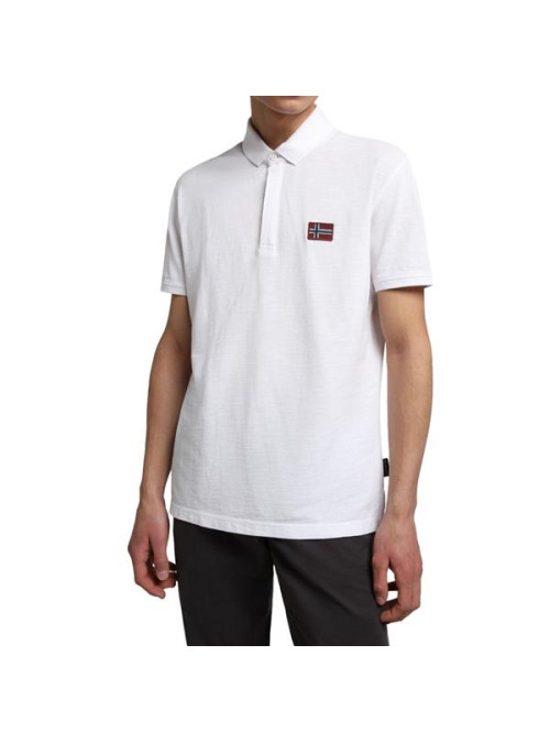 Napapijri Męskie Polo Ebea 1 NP0A4G2M002 Biały | Sklep Monotox