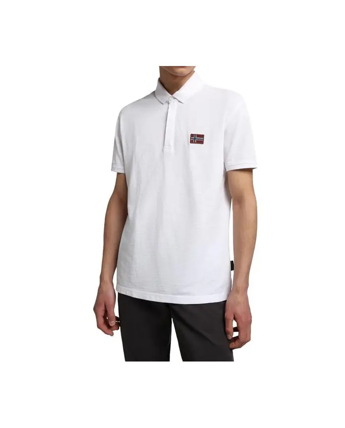 Napapijri Męskie Polo Ebea 1 NP0A4G2M002 Biały | Sklep Monotox