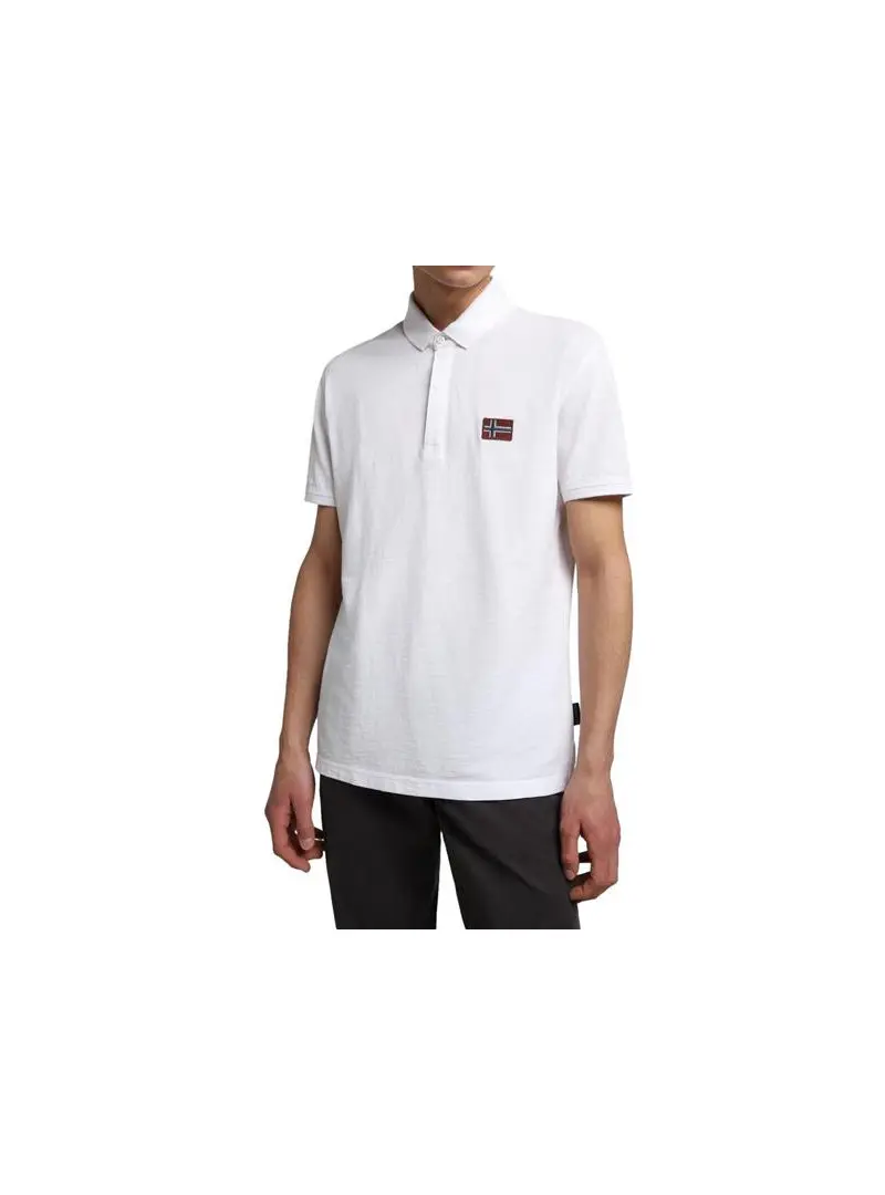 Napapijri Męskie Polo Ebea 1 NP0A4G2M002 Biały | Sklep Monotox
