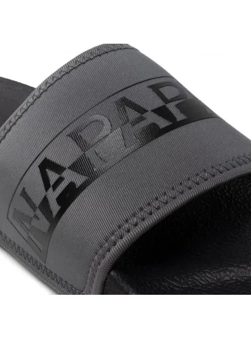 Napapijri Męskie Klapki Stream Slide NP0A4GRY041 Black | Sklep Monotox