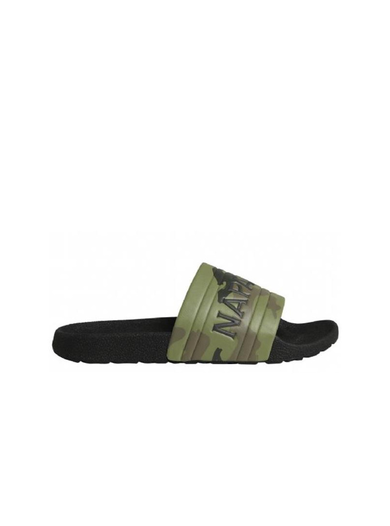 Napapijri Męskie Klapki Stream Slide NP0A4GRZFC1 Green Camo | Sklep Monotox