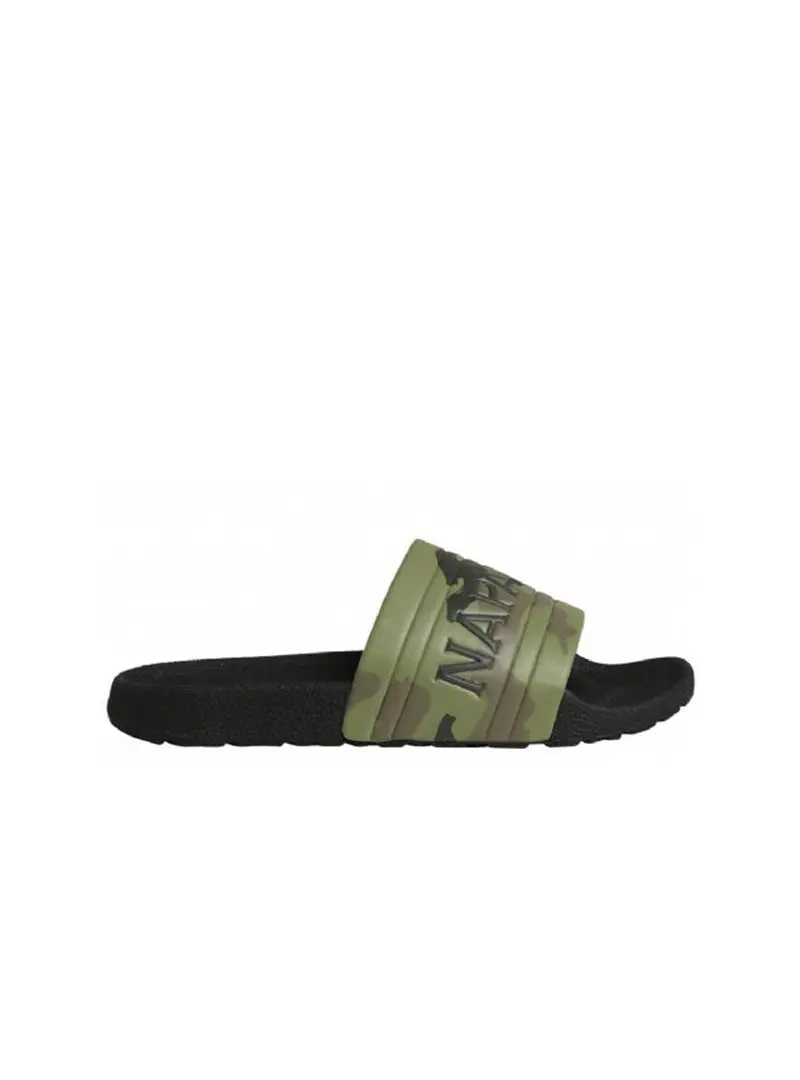 Napapijri Męskie Klapki Stream Slide NP0A4GRZFC1 Green Camo | Sklep Monotox