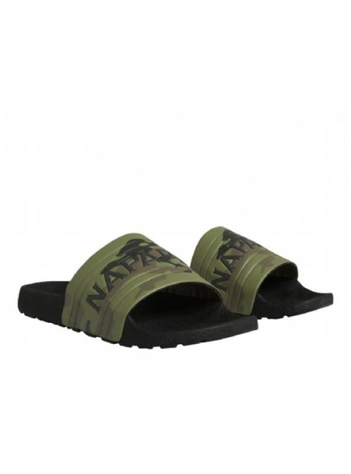 Napapijri Męskie Klapki Stream Slide NP0A4GRZFC1 Green Camo | Sklep Monotox