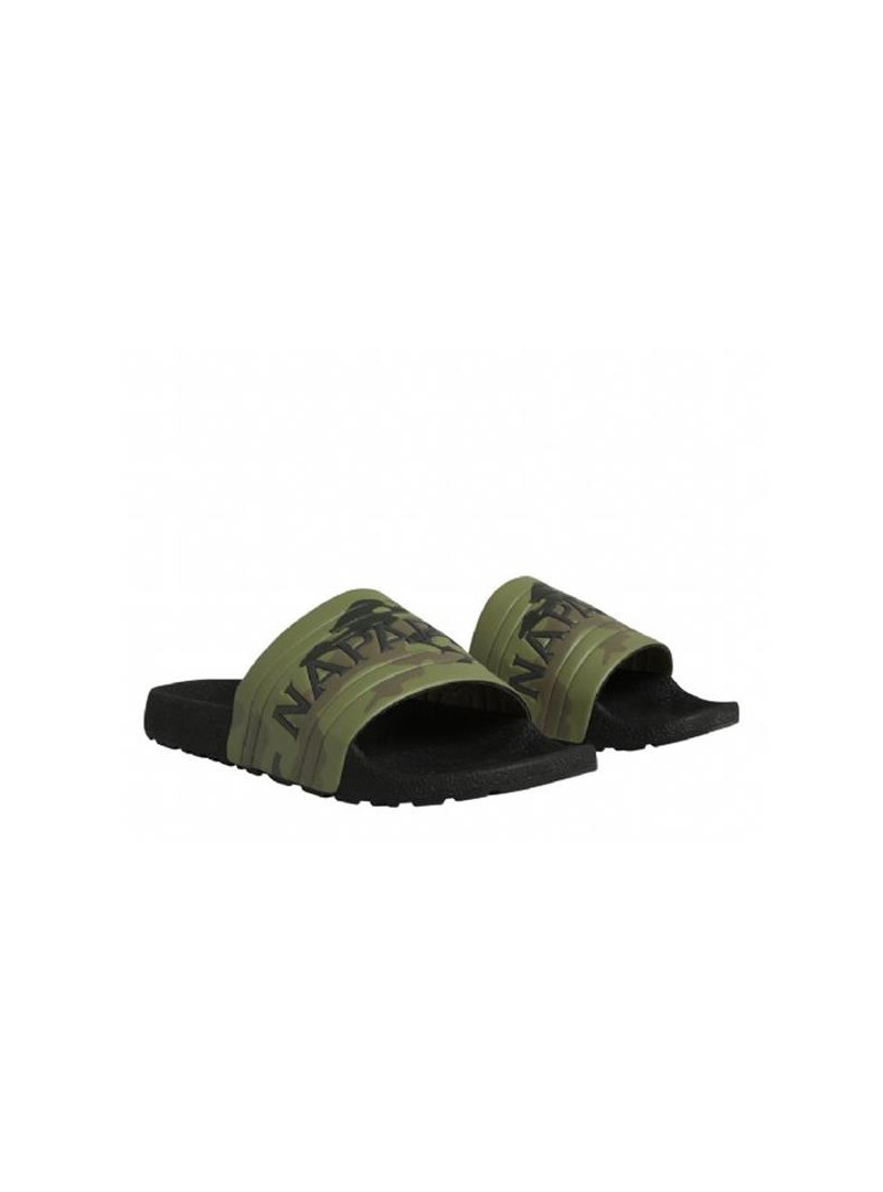 Napapijri Męskie Klapki Stream Slide NP0A4GRZFC1 Green Camo | Sklep Monotox