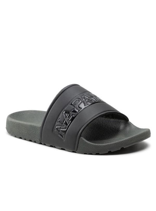 Napapijri Męskie Klapki Stream Slide NP0A4GTW7M7 Olive Green / Black | Sklep Monotox