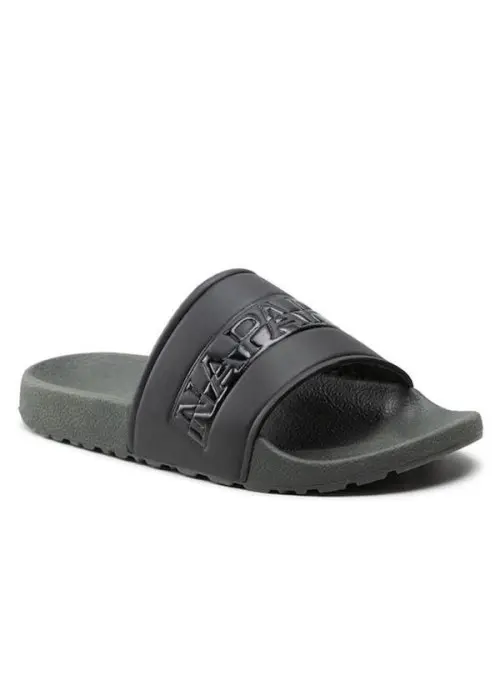 Napapijri Męskie Klapki Stream Slide NP0A4GTW7M7 Olive Green / Black | Sklep Monotox