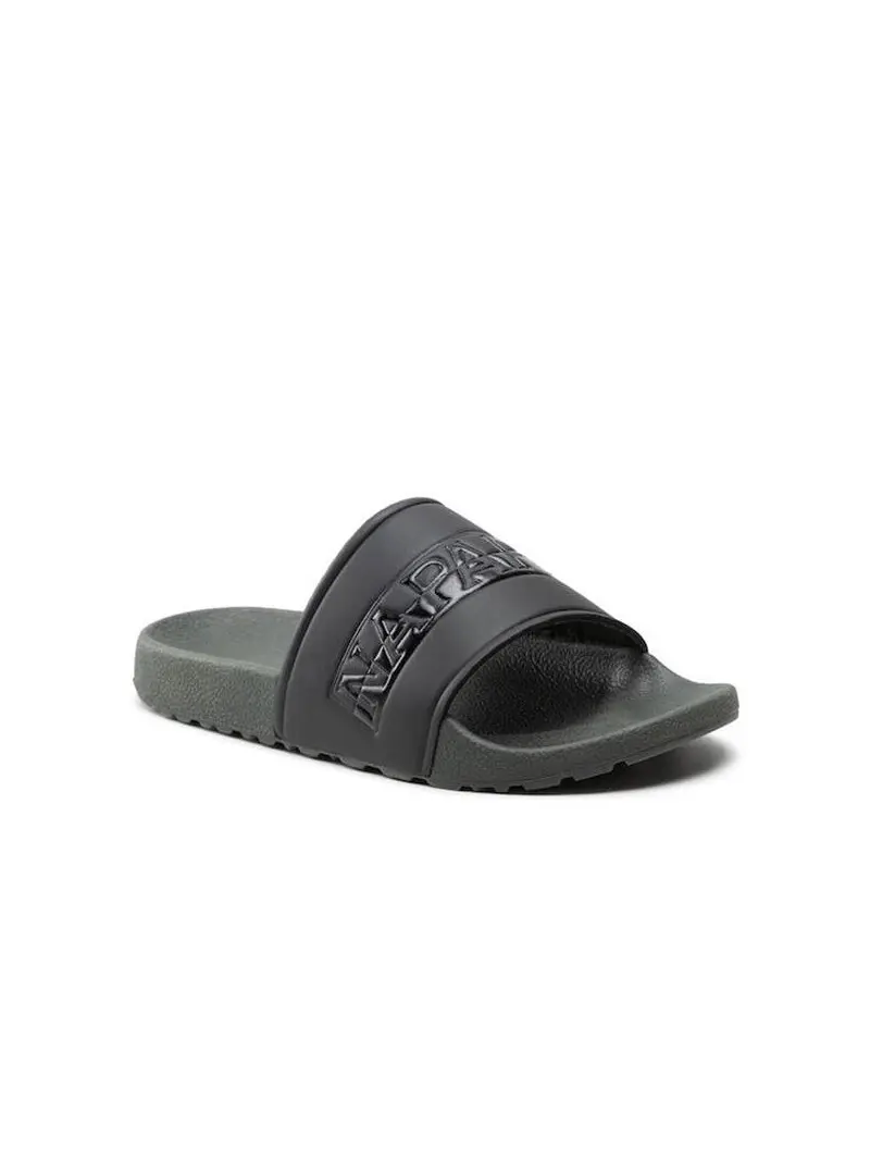 Napapijri Męskie Klapki Stream Slide NP0A4GTW7M7 Olive Green / Black | Sklep Monotox