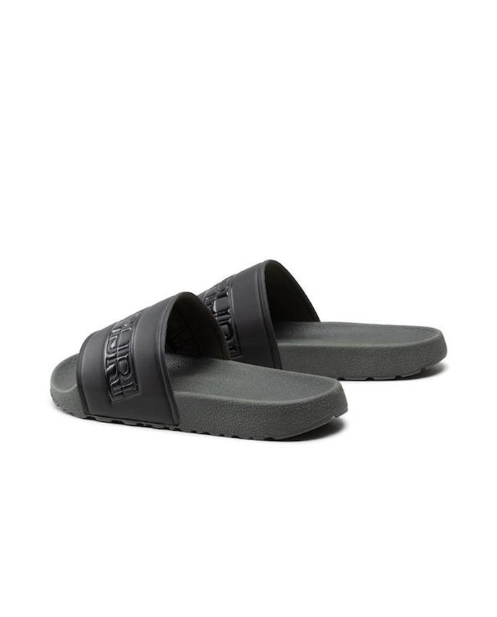 Napapijri Męskie Klapki Stream Slide NP0A4GTW7M7 Olive Green / Black | Sklep Monotox