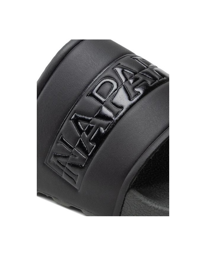 Napapijri Męskie Klapki Stream Slide NP0A4GTW7M7 Olive Green / Black | Sklep Monotox