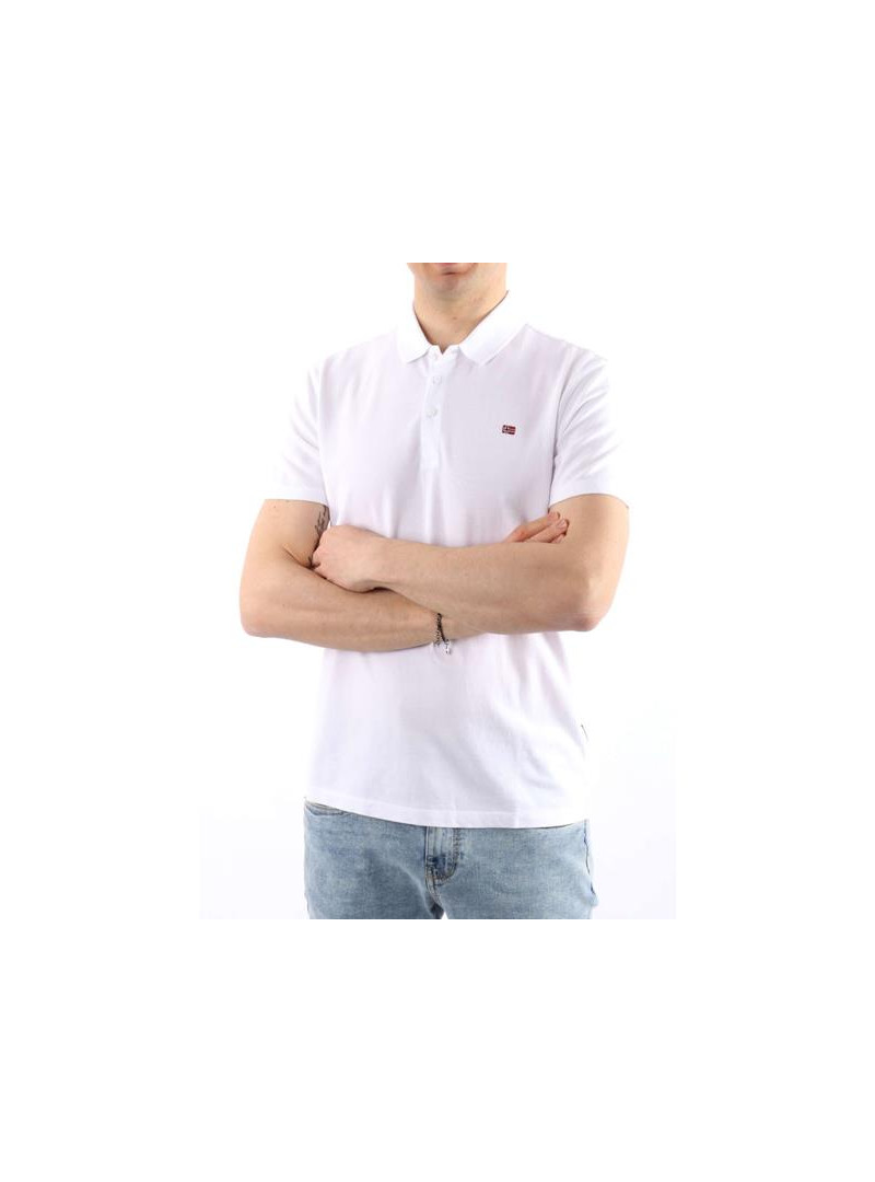 Napapijri Męskie Polo Ealis Ss Sum NP0A4H8B002 Biały | Sklep Monotox