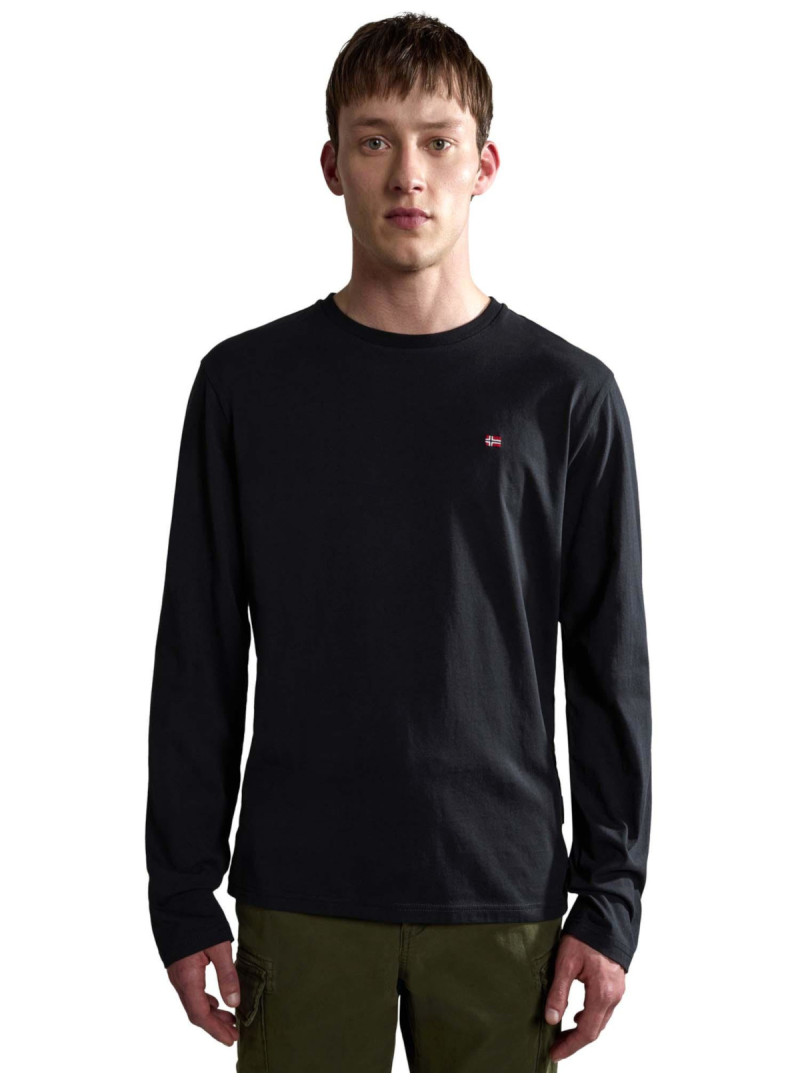 Napapijri Męski T-shirt Salis Ls 1 NP0A4HN7041 Czarny | Sklep Monotox