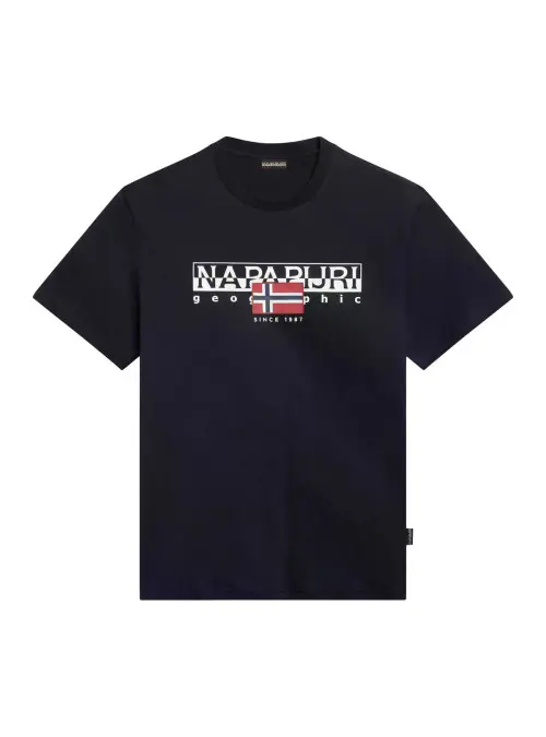 Napapijri Męski T-shirt S-aylmer NP0A4HTO041 Czarny | Sklep Monotox