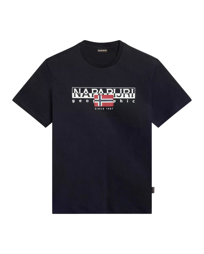 Napapijri Męski T-shirt S-aylmer NP0A4HTO041 Czarny | Sklep Monotox