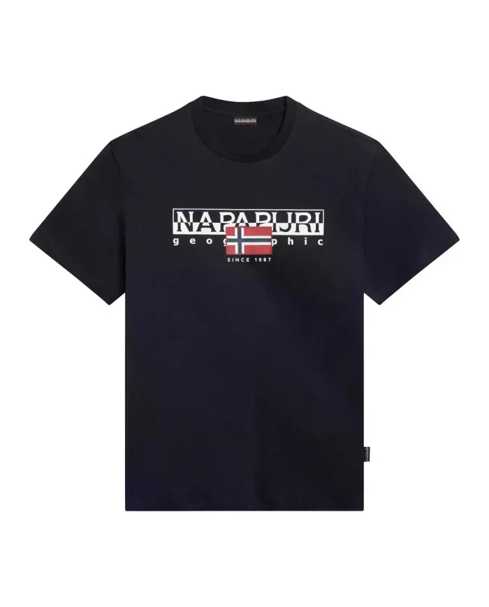 Napapijri Męski T-shirt S-aylmer NP0A4HTO041 Czarny | Sklep Monotox