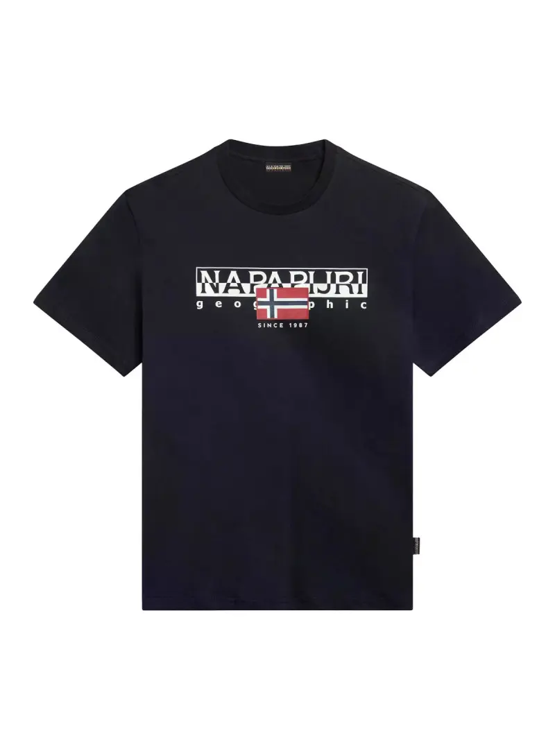 Napapijri Męski T-shirt S-aylmer NP0A4HTO041 Czarny | Sklep Monotox
