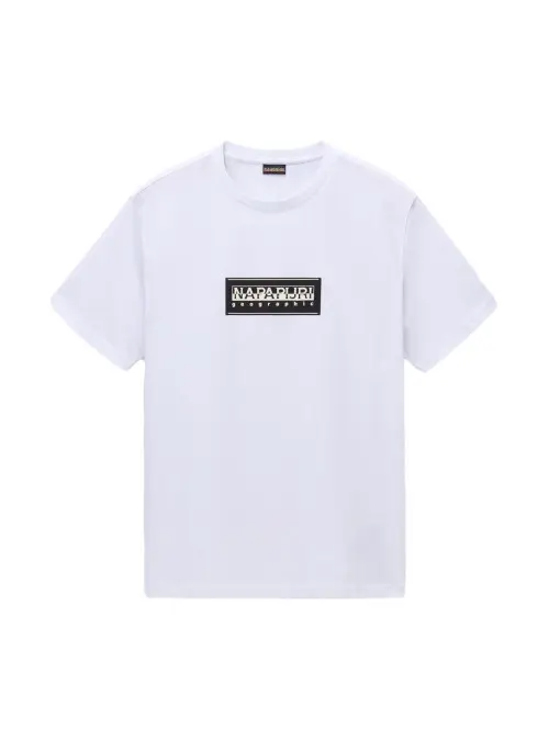 Napapijri Dziecięcy T-shirt S-box Logo Ss NP0A4I3L002 Biały | Sklep Monotox