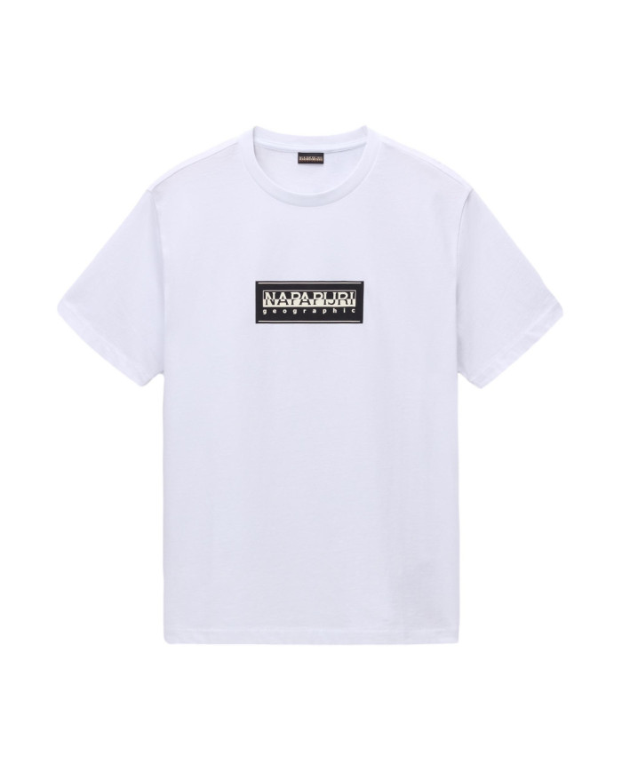 Napapijri Dziecięcy T-shirt S-box Logo Ss NP0A4I3L002 Biały | Sklep Monotox