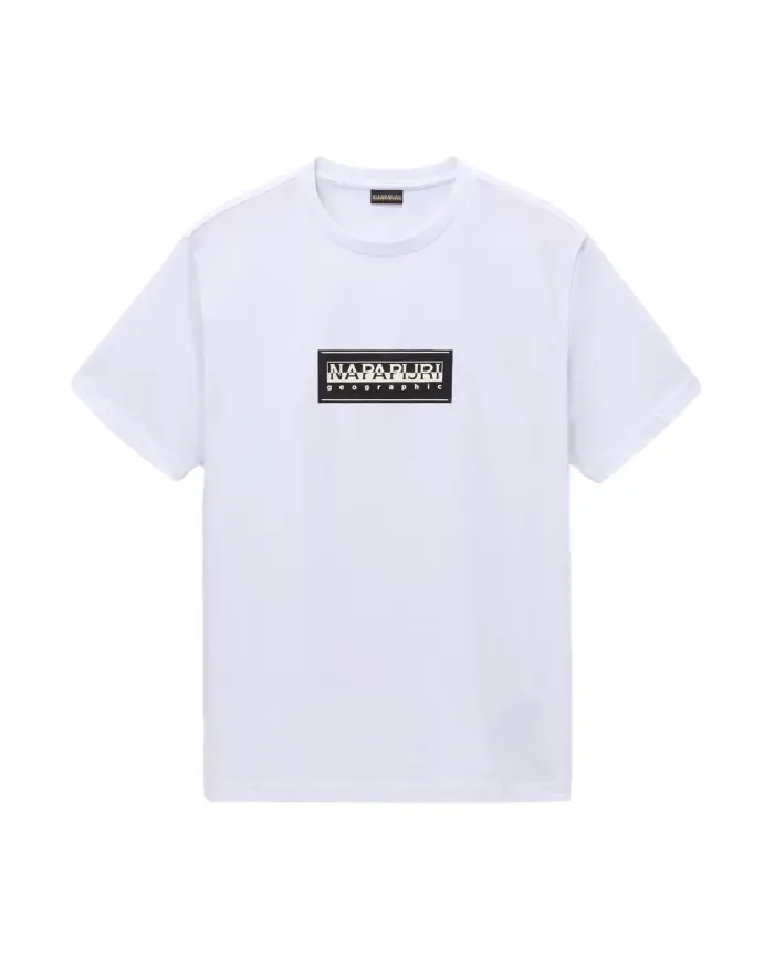 Napapijri Dziecięcy T-shirt S-box Logo Ss NP0A4I3L002 Biały | Sklep Monotox