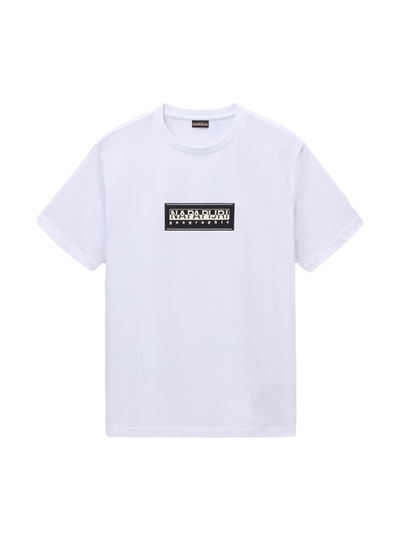 Napapijri Dziecięcy T-shirt S-box Logo Ss NP0A4I3L002 Biały | Sklep Monotox