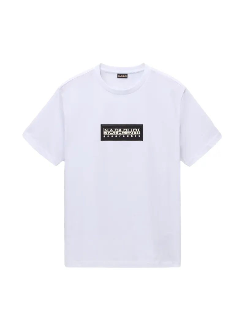 Napapijri Dziecięcy T-shirt S-box Logo Ss NP0A4I3L002 Biały | Sklep Monotox