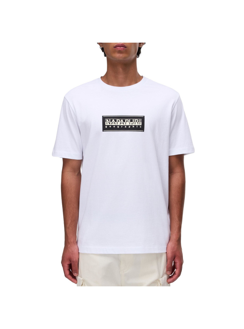 Napapijri Dziecięcy T-shirt S-box Logo Ss NP0A4I3L002 Biały | Sklep Monotox