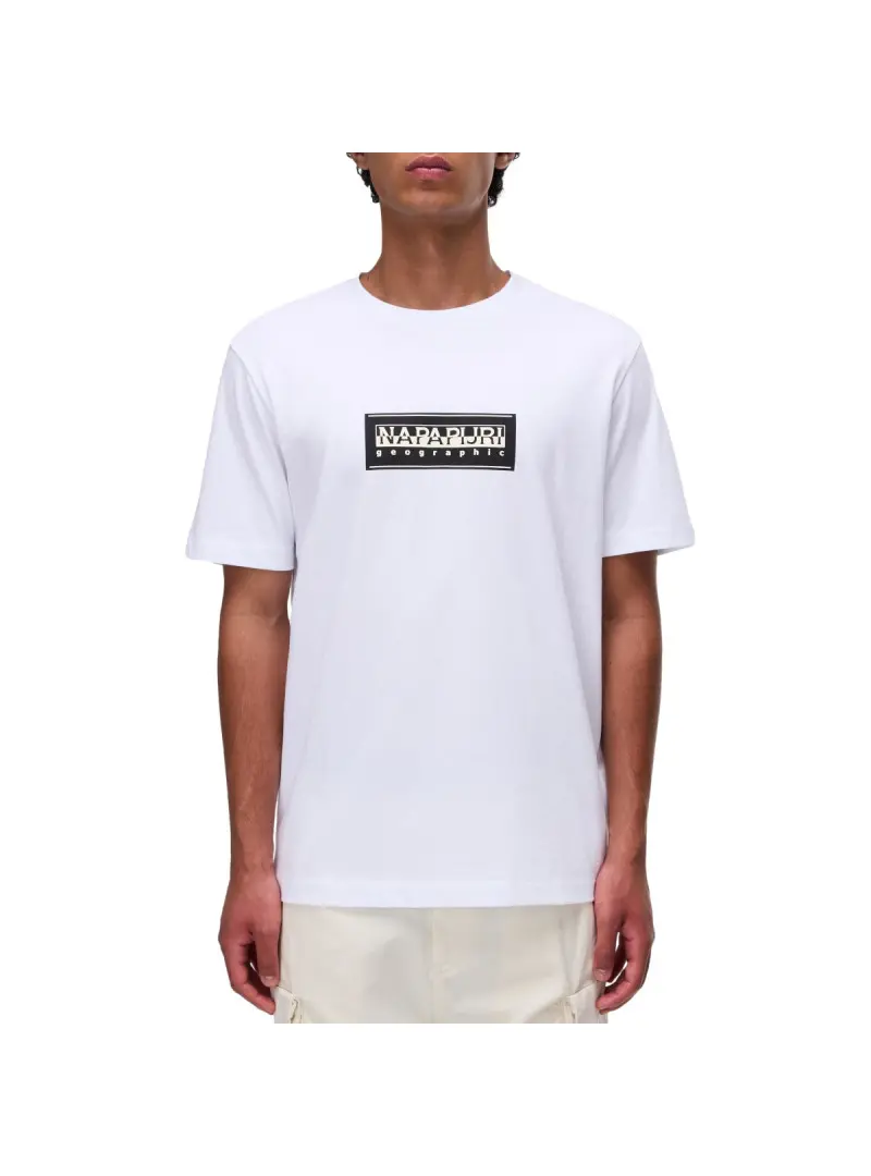Napapijri Dziecięcy T-shirt S-box Logo Ss NP0A4I3L002 Biały | Sklep Monotox
