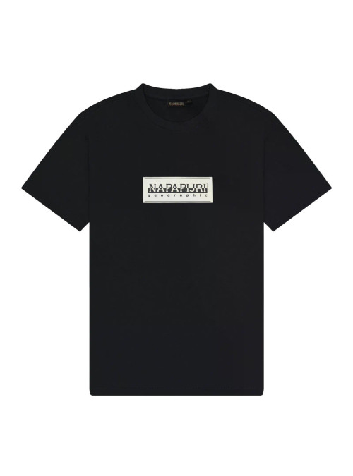 Napapijri Męski T-shirt S-box Logo Ss NP0A4I3L041 Czarny | Sklep Monotox