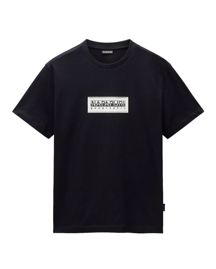 Napapijri Męski T-shirt S-box Logo Ss NP0A4I3L176 Granatowy | Sklep Monotox