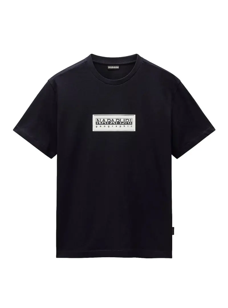 Napapijri Męski T-shirt S-box Logo Ss NP0A4I3L176 Granatowy | Sklep Monotox