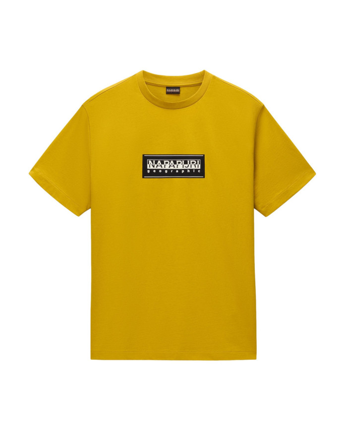 Napapijri Męski T-shirt S-box Logo Ss NP0A4I3LY1O Żółty | Sklep Monotox