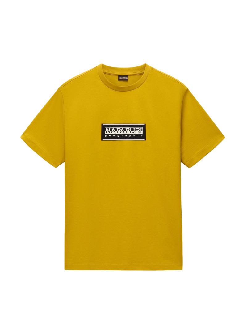 Napapijri Męski T-shirt S-box Logo Ss NP0A4I3LY1O Żółty | Sklep Monotox