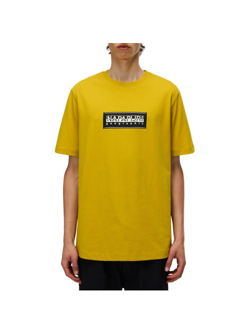 Napapijri Męski T-shirt S-box Logo Ss NP0A4I3LY1O Żółty | Sklep Monotox