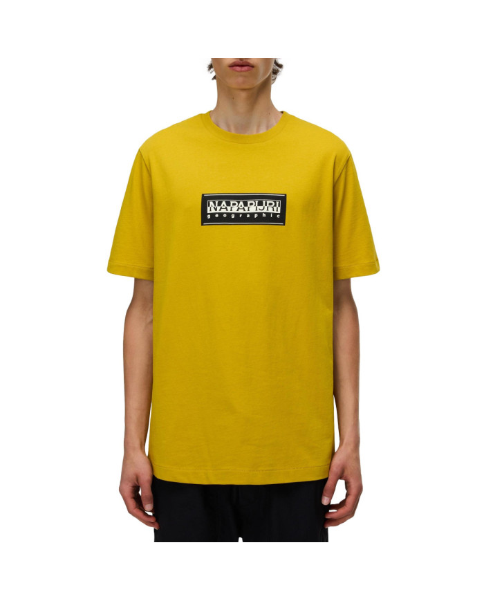Napapijri Męski T-shirt S-box Logo Ss NP0A4I3LY1O Żółty | Sklep Monotox