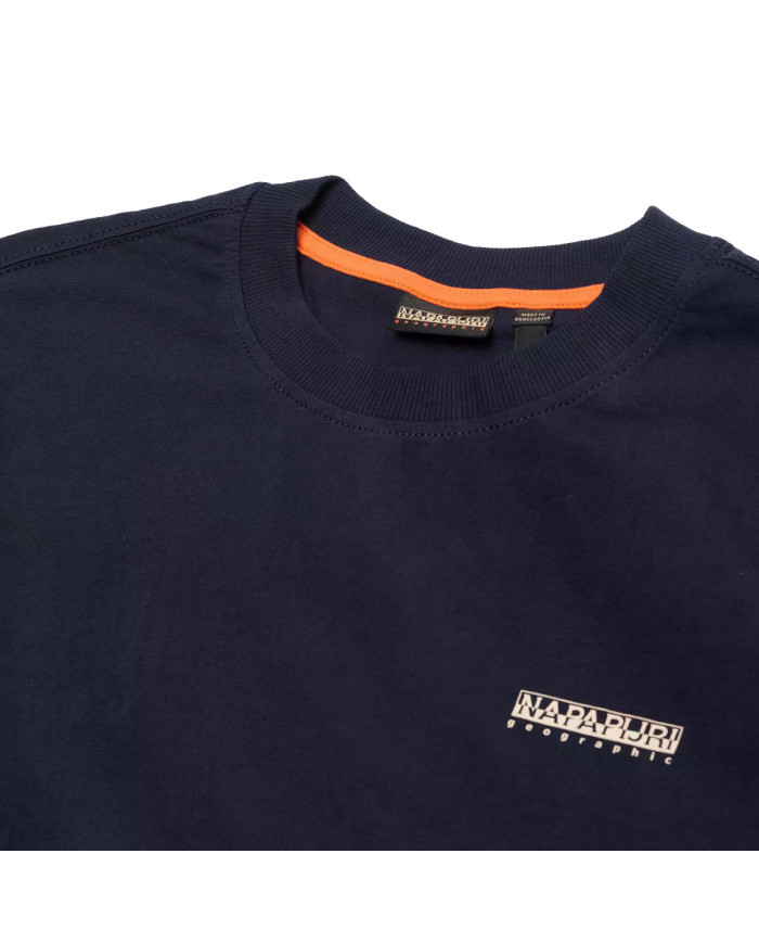 Napapijri Męski T-shirt S-small Box Ss NP0A88TR176 Granatowy | Sklep Monotox