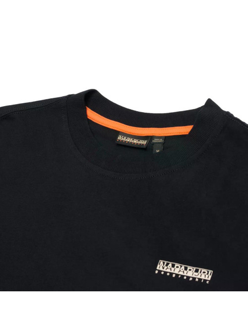 Napapijri Męski T-shirt S-small Box Ss NP0A88TR941 Czarny | Sklep Monotox