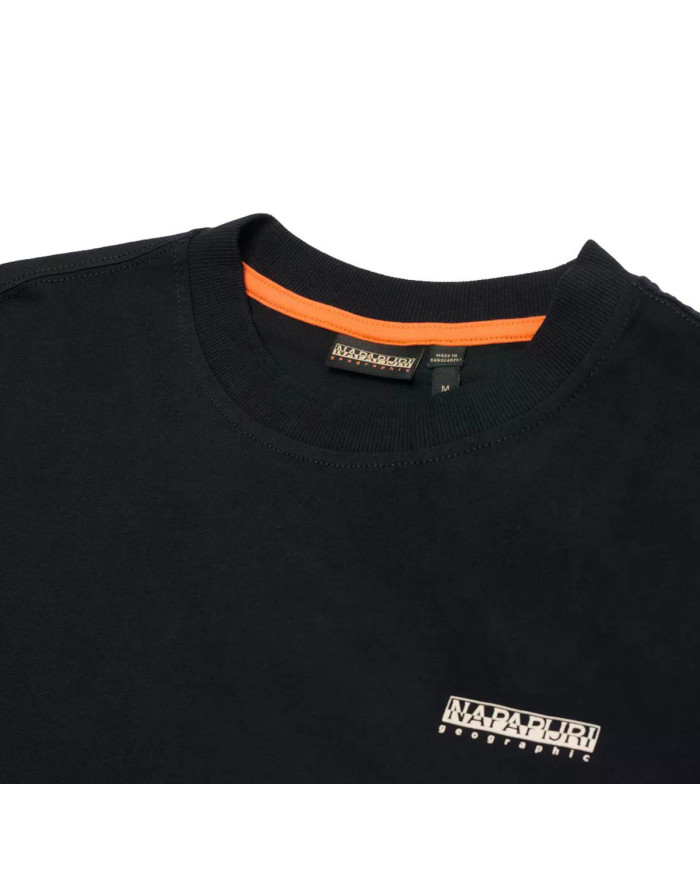 Napapijri Męski T-shirt S-small Box Ss NP0A88TR941 Czarny | Sklep Monotox