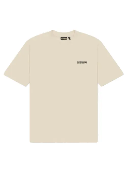 Napapijri Męski T-shirt S-small Box Ss NP0A88TRN1J Beżowy | Sklep Monotox
