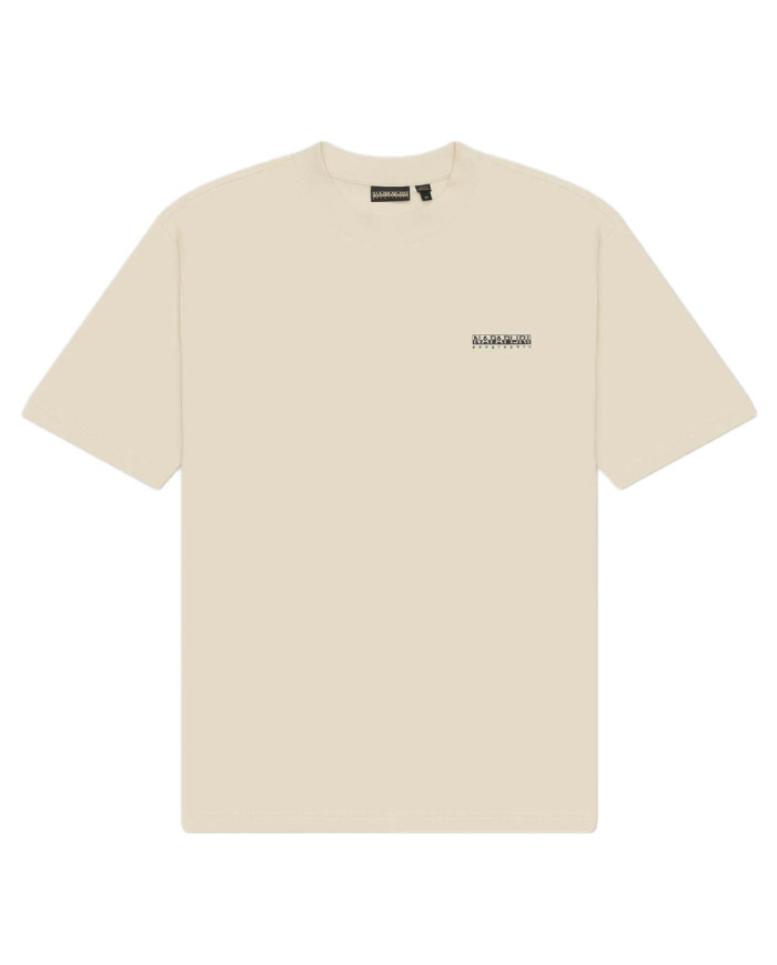 Napapijri Męski T-shirt S-small Box Ss NP0A88TRN1J Beżowy | Sklep Monotox