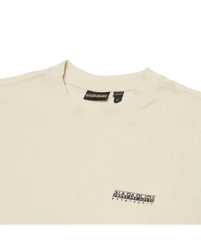 Napapijri Męski T-shirt S-small Box Ss NP0A88TRN1J Beżowy | Sklep Monotox