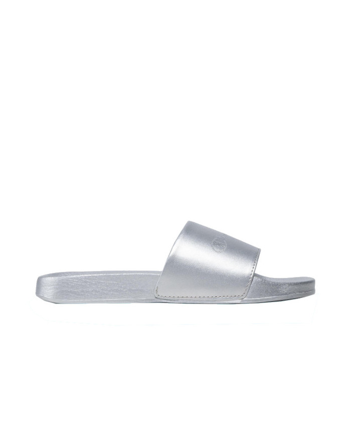 Champion Damskie Klapki Queens Slide S11386EM007 Srebrny | Sklep Monotox