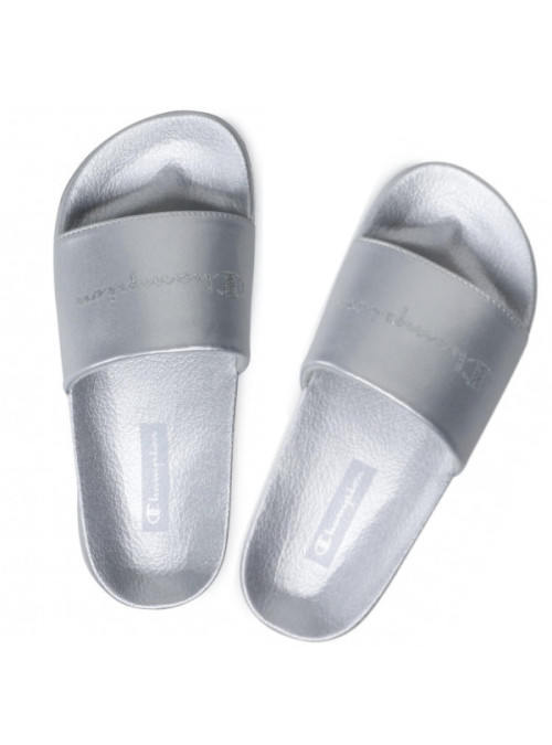 Champion Damskie Klapki Queens Slide S11386EM007 Srebrny | Sklep Monotox