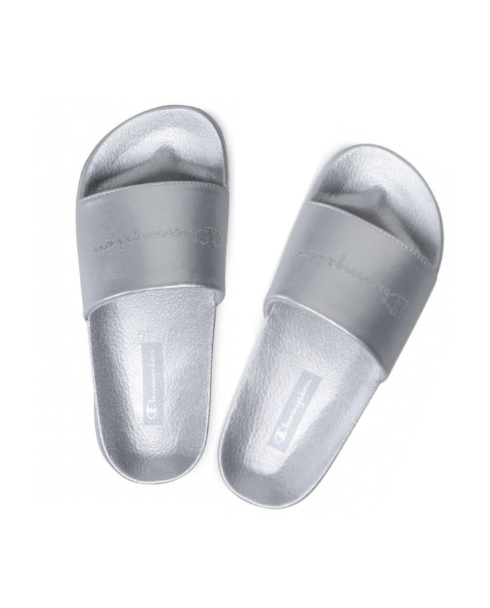 Champion Damskie Klapki Queens Slide S11386EM007 Srebrny | Sklep Monotox