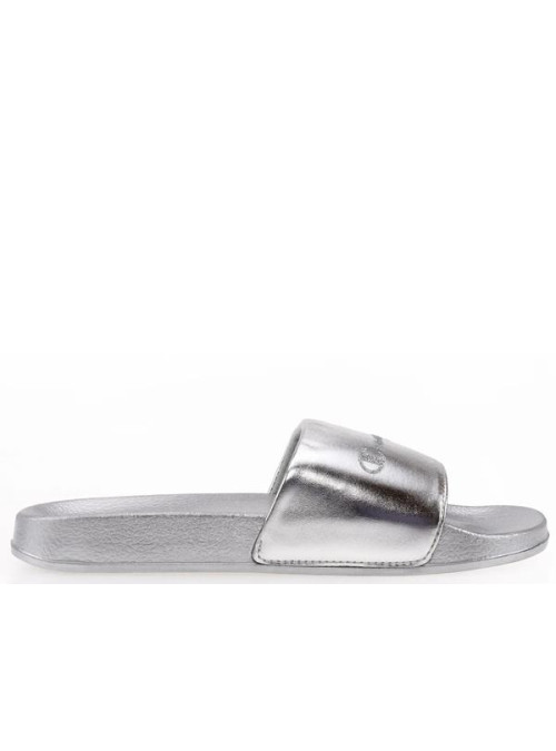 Champion Damskie Klapki Queens Slide S11562EM007 Srebrny | Sklep Monotox
