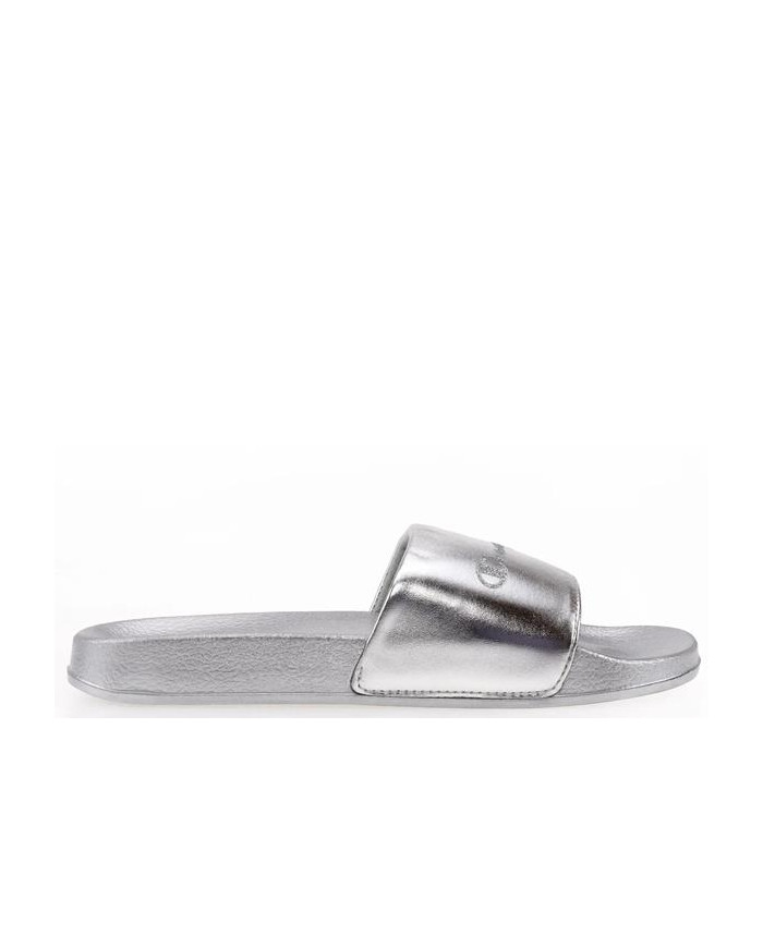 Champion Damskie Klapki Queens Slide S11562EM007 Srebrny | Sklep Monotox