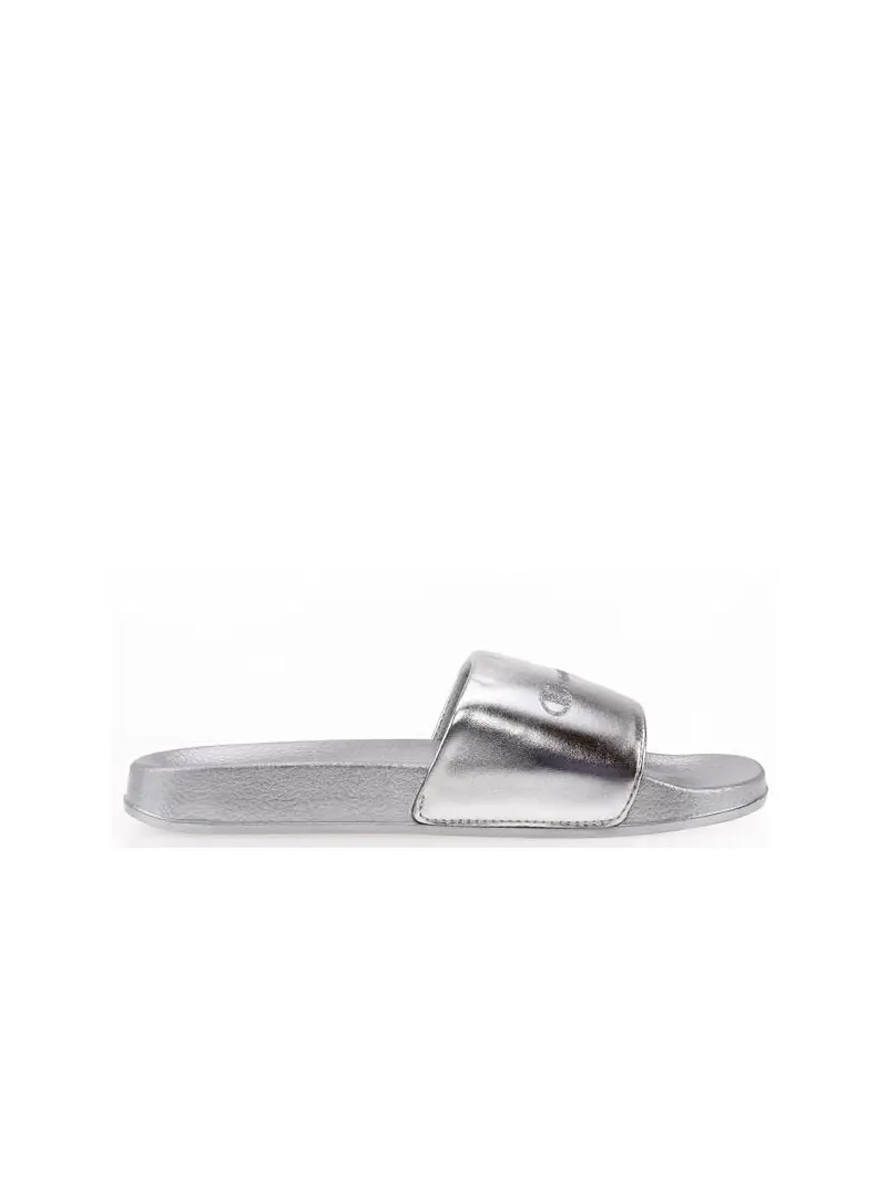 Champion Damskie Klapki Queens Slide S11562EM007 Srebrny | Sklep Monotox