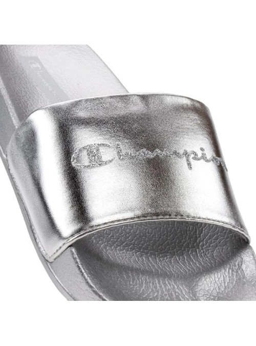 Champion Damskie Klapki Queens Slide S11562EM007 Srebrny | Sklep Monotox